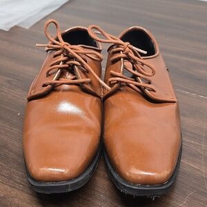 Joseph Abboud Size 3 Mahogany Faux Leather Dress Shoes